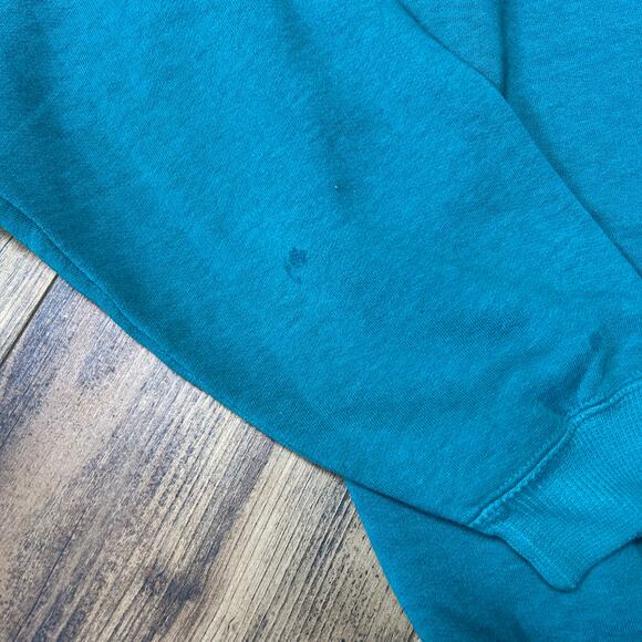 90s Vintage Eddie Bauer Crewneck Sweatshirt Teal Green Medium Fisherman Gorpcore - Picture 5 of 6